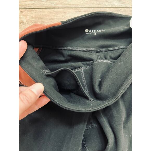 Athleta Salutation Colorblock Asym 7/8 Leggings Size Small Yoga Pants - Picture 3 of 9